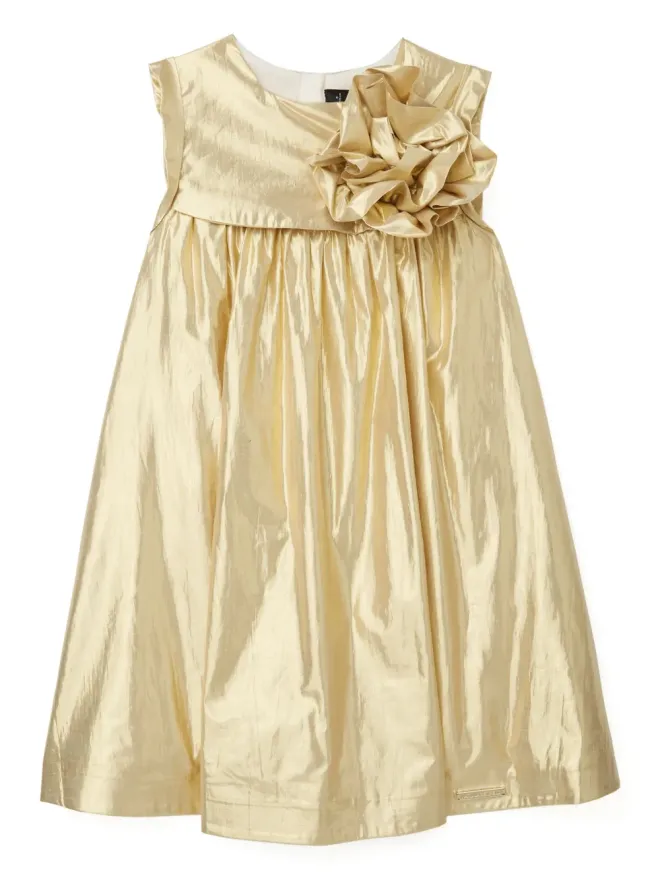 Karl Lagerfeld Kids Karl Lagerfeld Kids 花柄アップリケドレス - Goldの商品画像