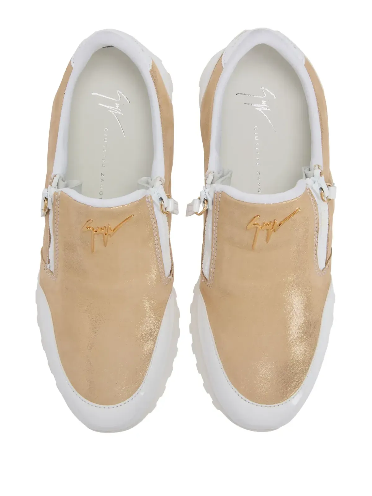 Giuseppe Zanotti Ilde Run ジップディテール スニーカー - ゴールド - 画像3