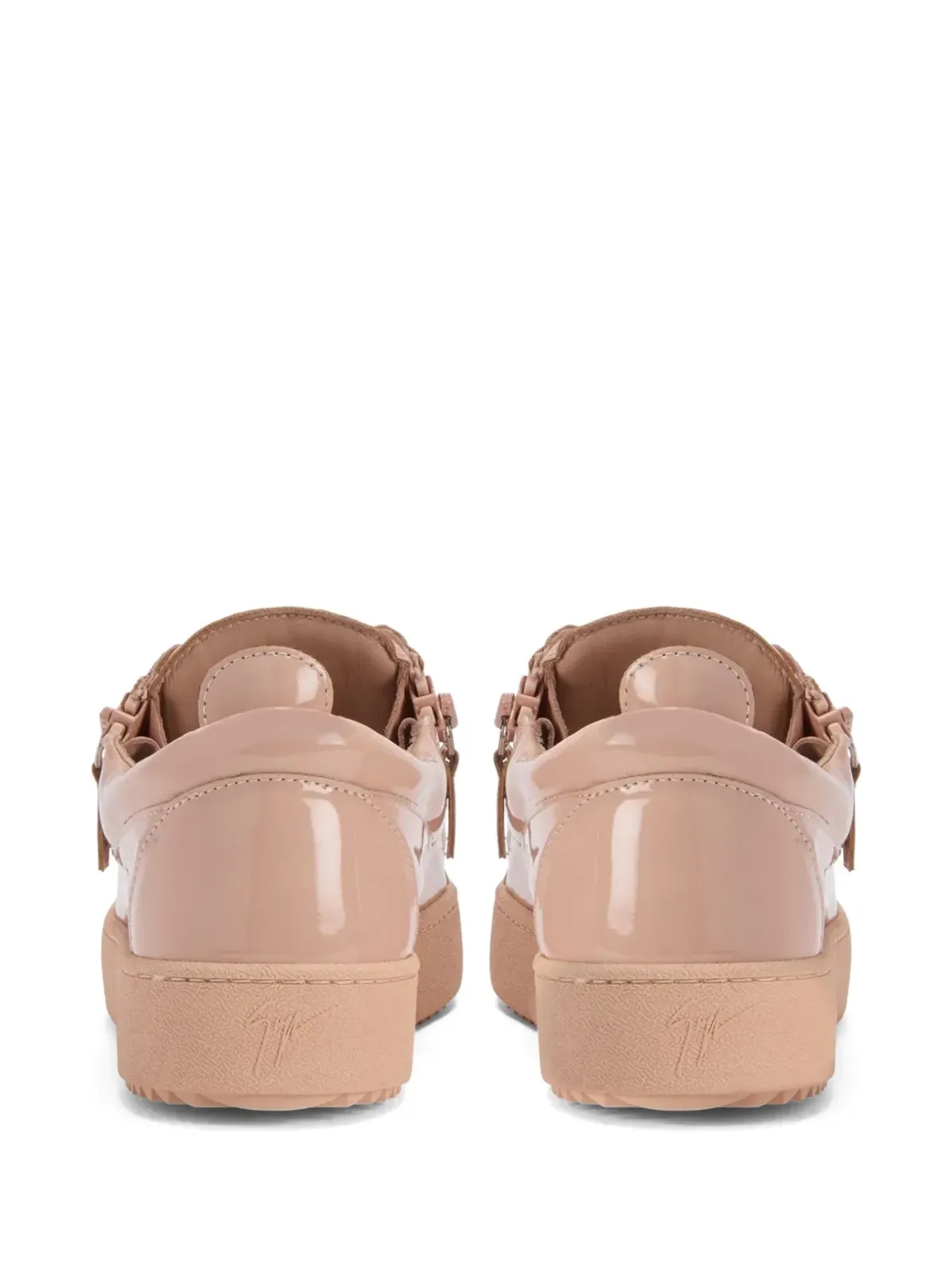 Giuseppe Zanotti Gail パテントレザー ジップディテール スニーカー - ニュートラルカラー - 画像3