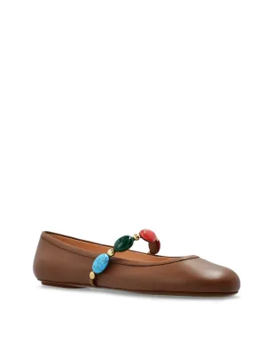 Gianvito Rossi レザー バレリーナシューズ - ブラウン - サムネイル2