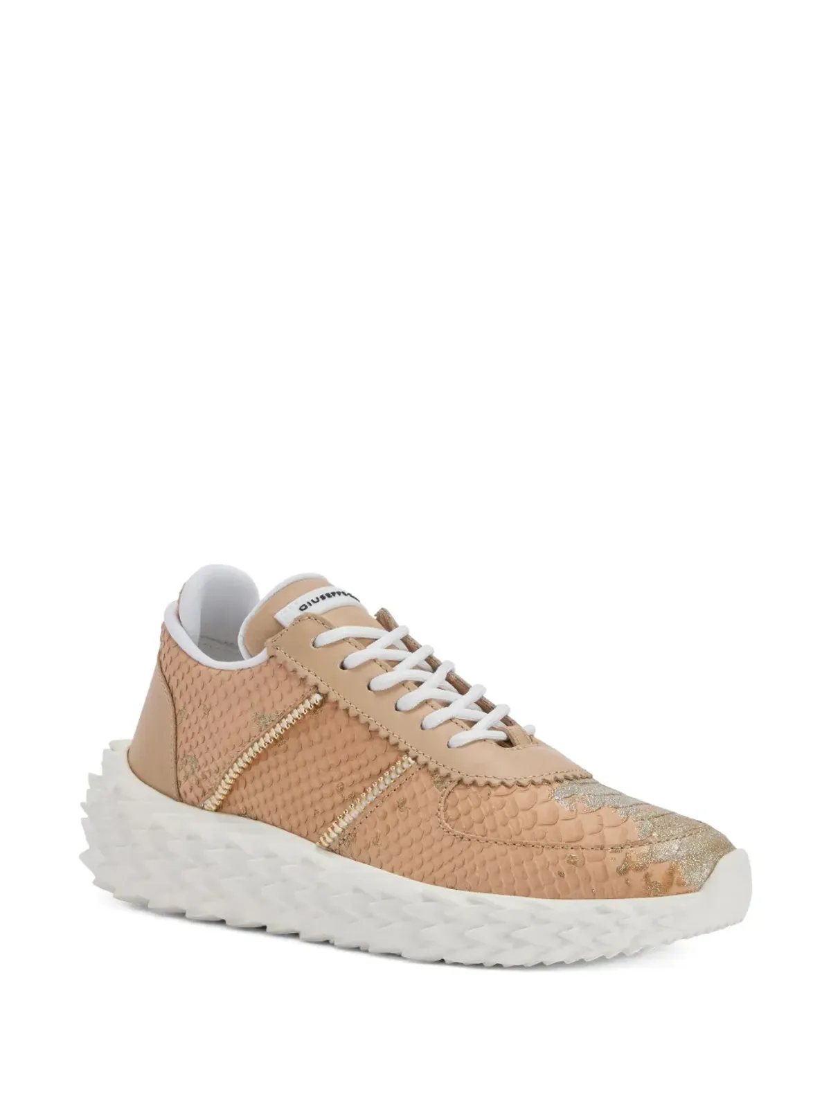 Giuseppe Zanotti Urchin snakeskin-effect スニーカー - ベージュ系 - 画像2