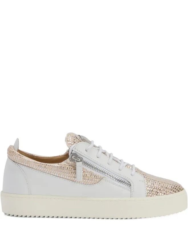 Giuseppe Zanotti Giuseppe Zanotti ウェーブンパネル サイドジップ スニーカーの商品画像