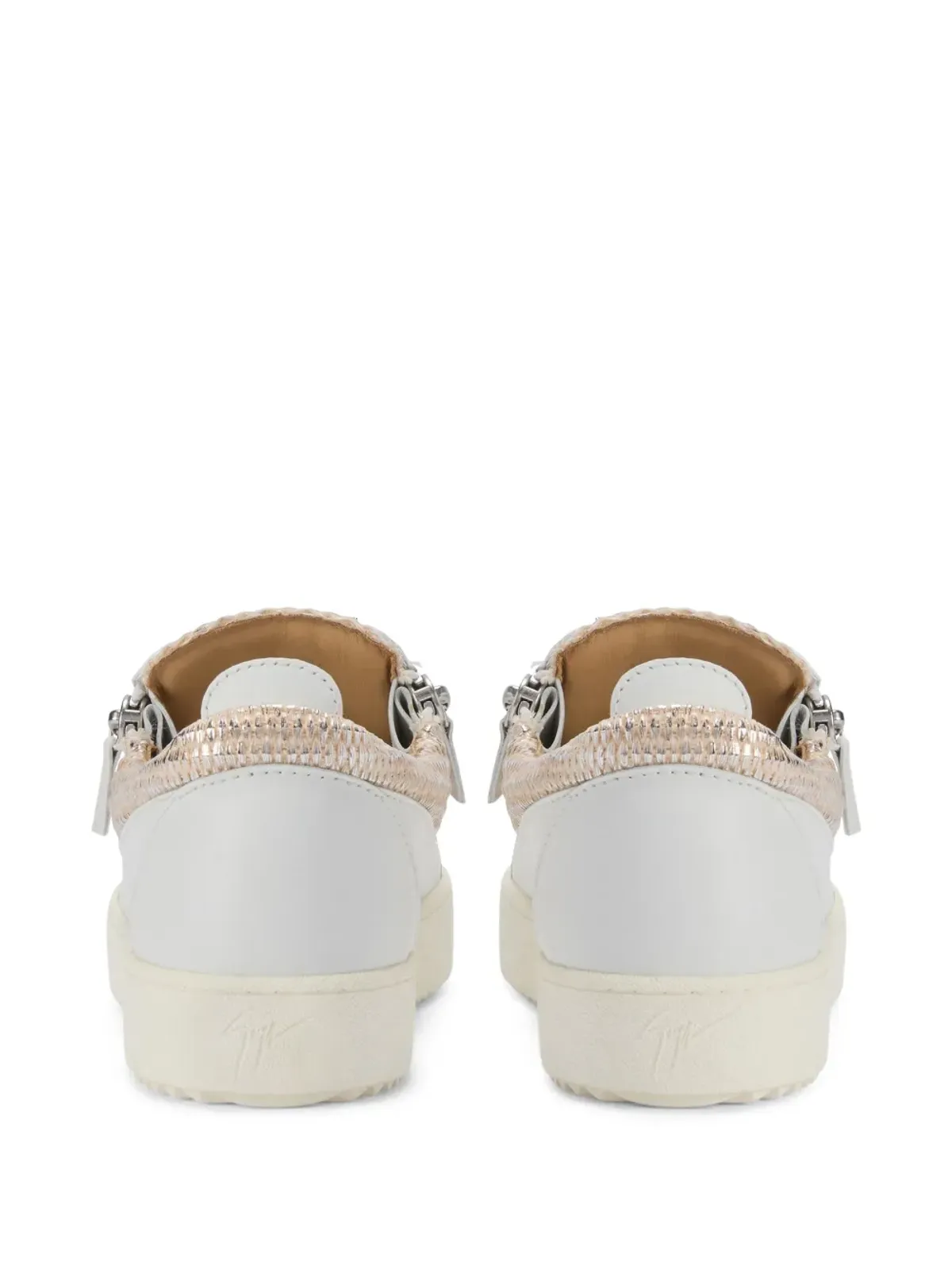 Giuseppe Zanotti ウェーブンパネル サイドジップ スニーカー - 画像4