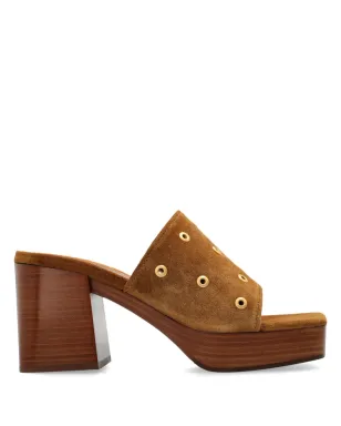 Gianvito Rossi スエードミュール ブラウン - サムネイル1