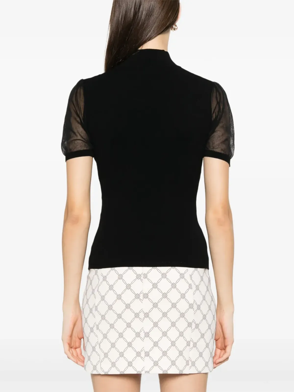 Elisabetta Franchi ハイカラーのトップ - 画像4