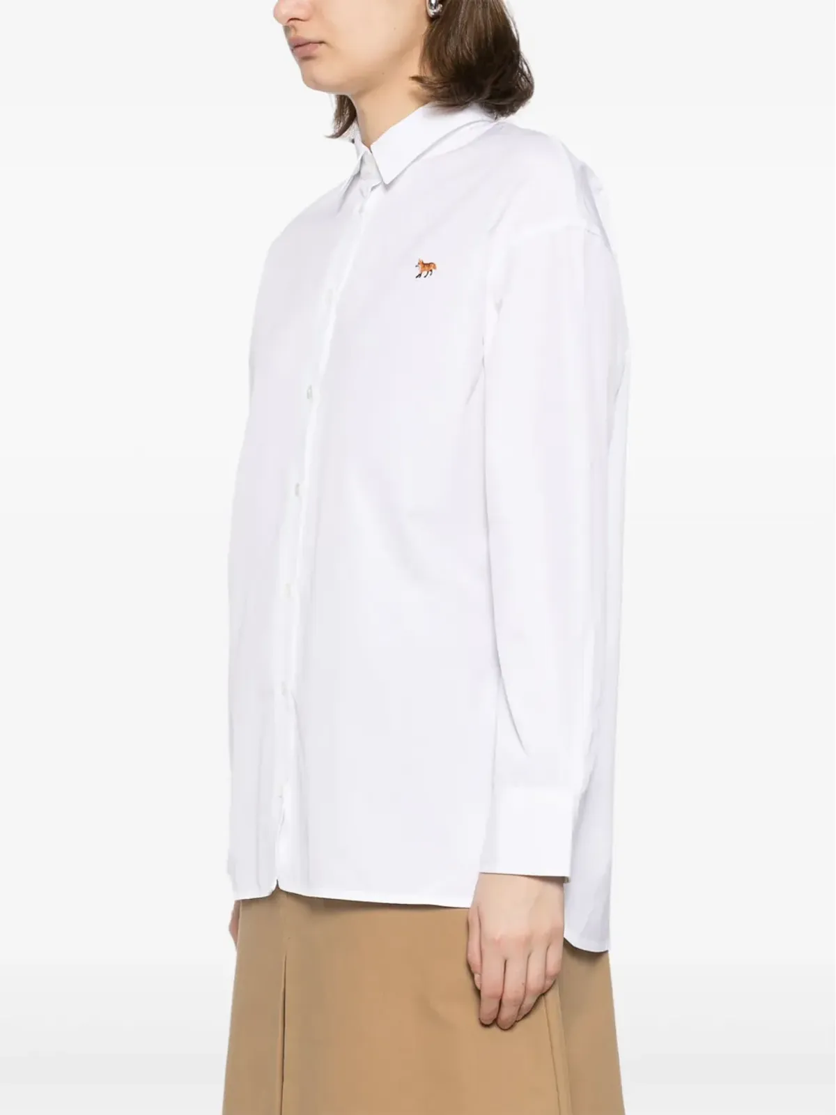Maison Kitsuné ベビー・フォックス・パッチ・クラシック・シャツ - 画像3