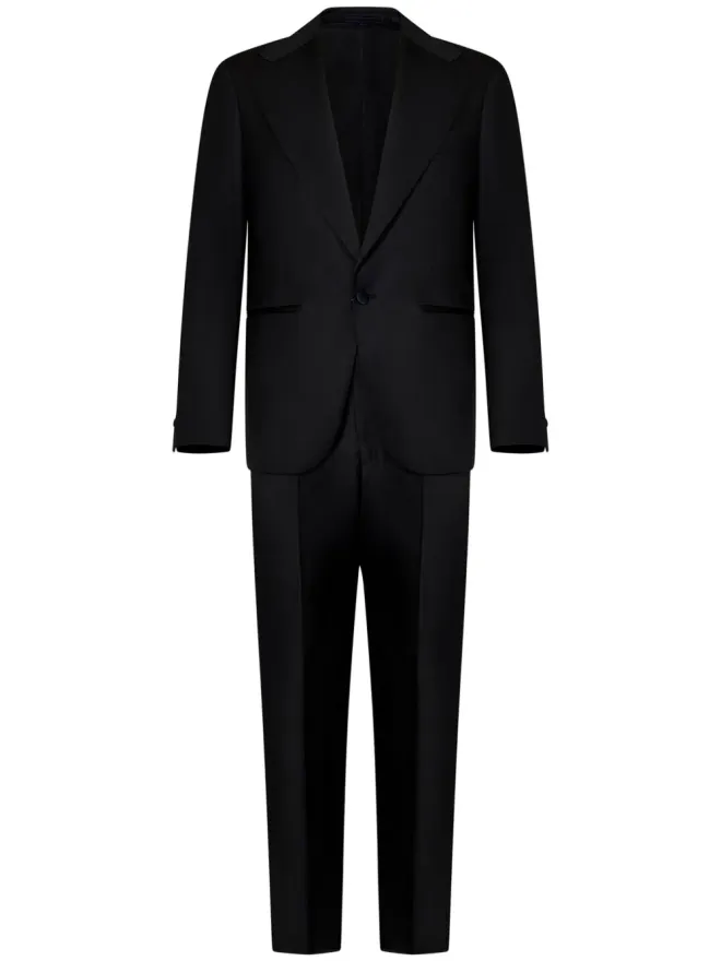 FRANZESE COLLECTION FRANZESE COLLECTION バージンウールスーツ ブラックの商品画像