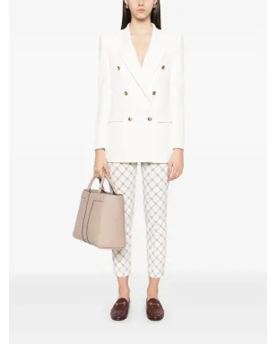 Elisabetta Franchi ダイヤモンドプリント クレープパンツ - サムネイル2