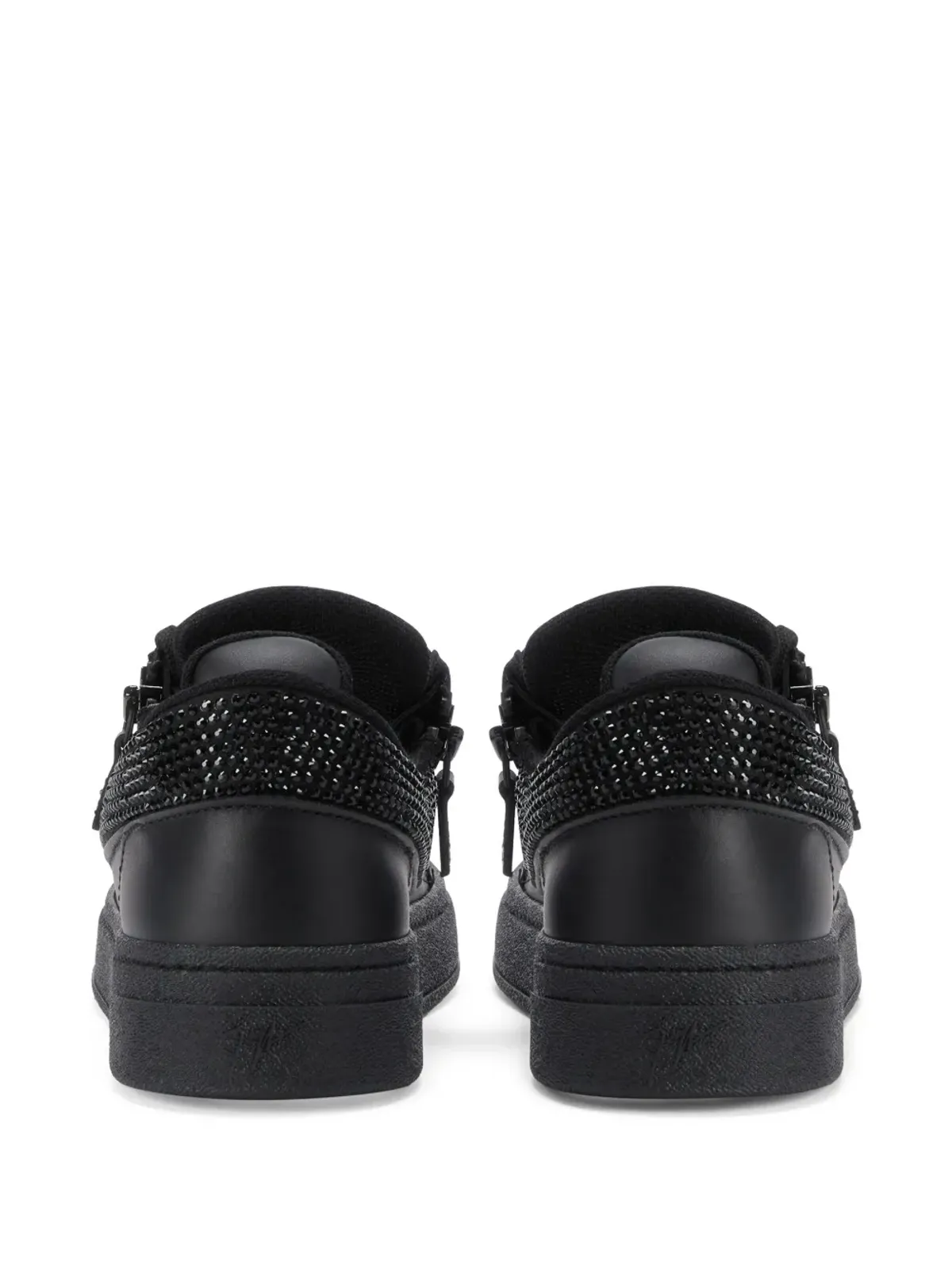 Giuseppe Zanotti GZ94 ラインストーン装飾スニーカー ブラック - 画像3