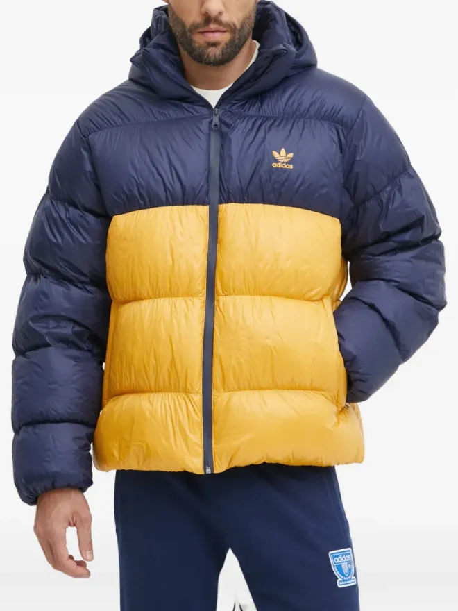 adidas adidas カラーブロックデザイン パデッドジャケット - ブルーの商品画像