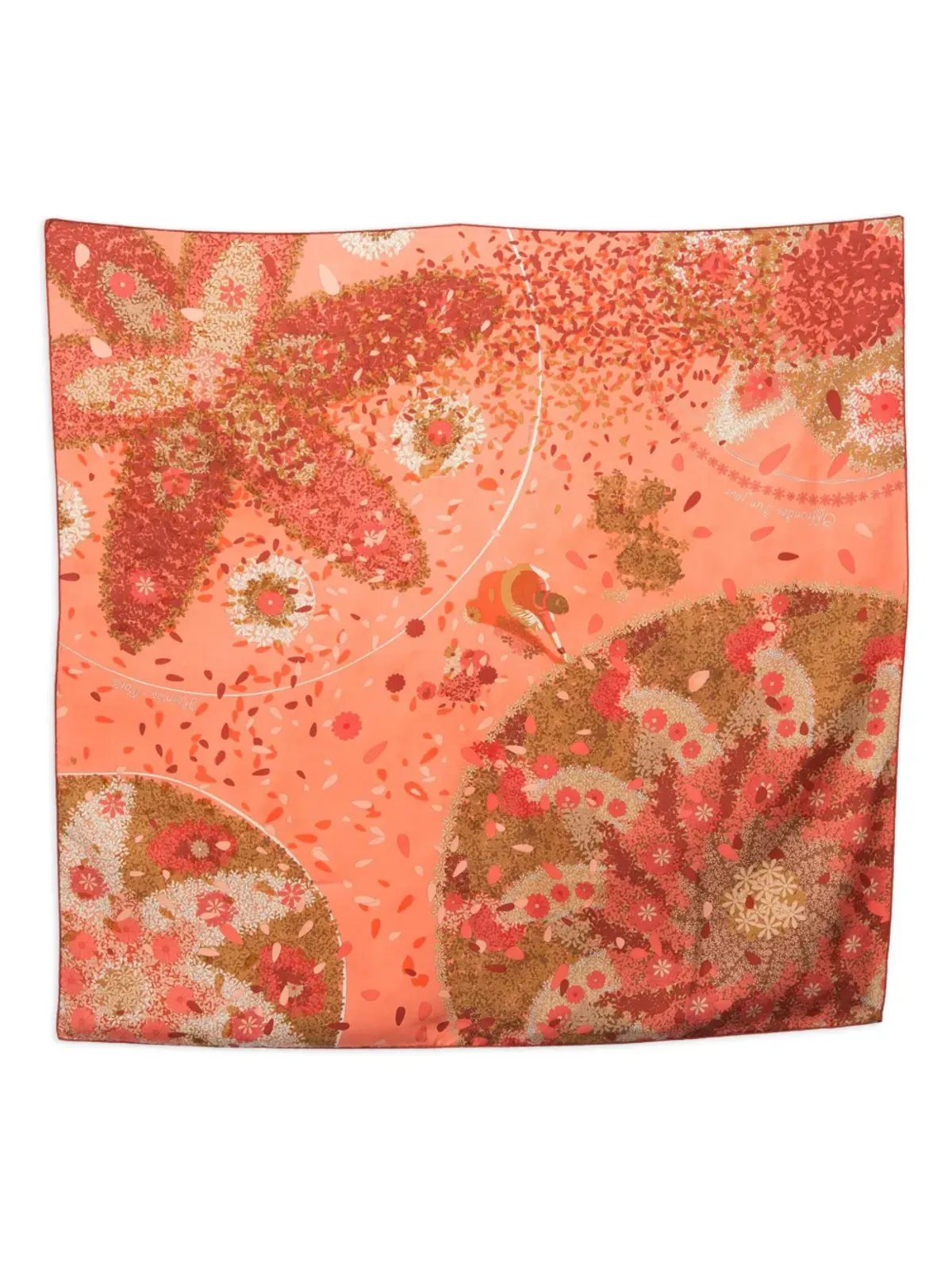 Hermès ビンテージ Offrandes d’ Un Jour by D Rybaltchenko シルクスカーフ - 画像1