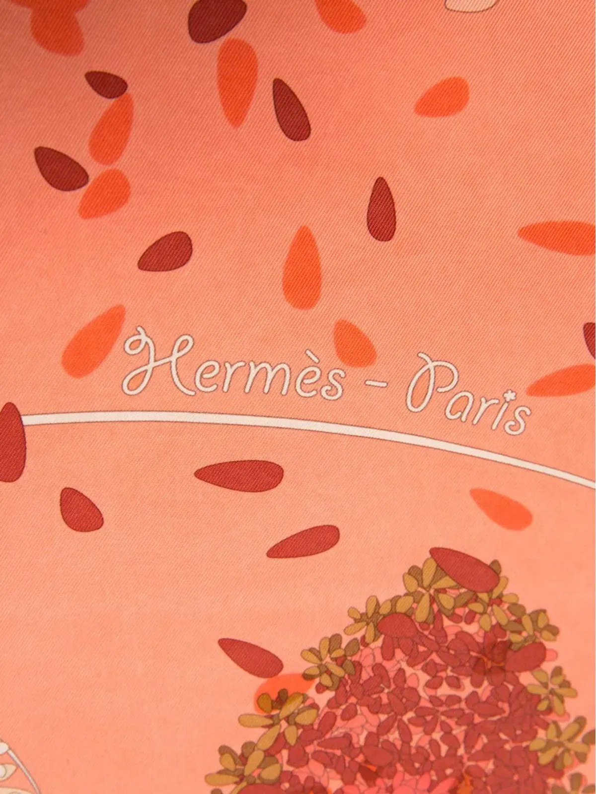 Hermès ビンテージ Offrandes d’ Un Jour by D Rybaltchenko シルクスカーフ - 画像2