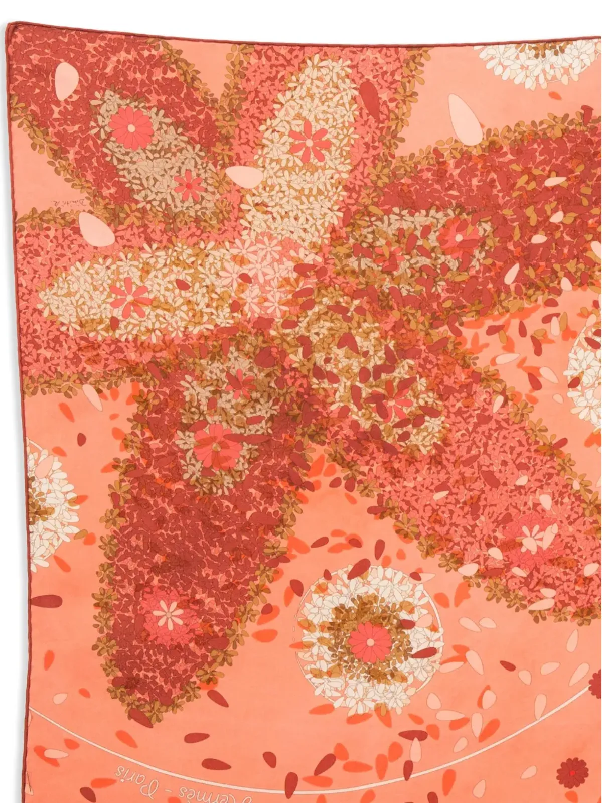 Hermès ビンテージ Offrandes d’ Un Jour by D Rybaltchenko シルクスカーフ - 画像3