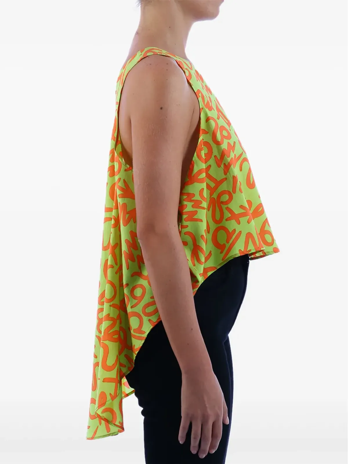 Jeremy Scott アシンメトリックトップス - グリーン - 画像2