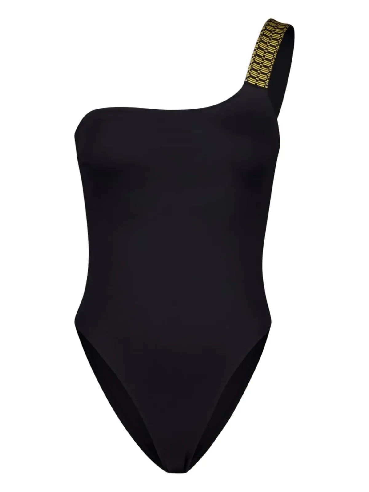 Zeus+Dione Attis embroidered one-shoulder swimsuit - Black - 画像1