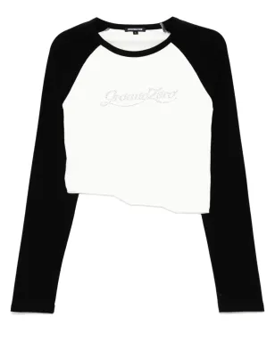 Ground Zero クリスタル装飾 Tシャツ - サムネイル1