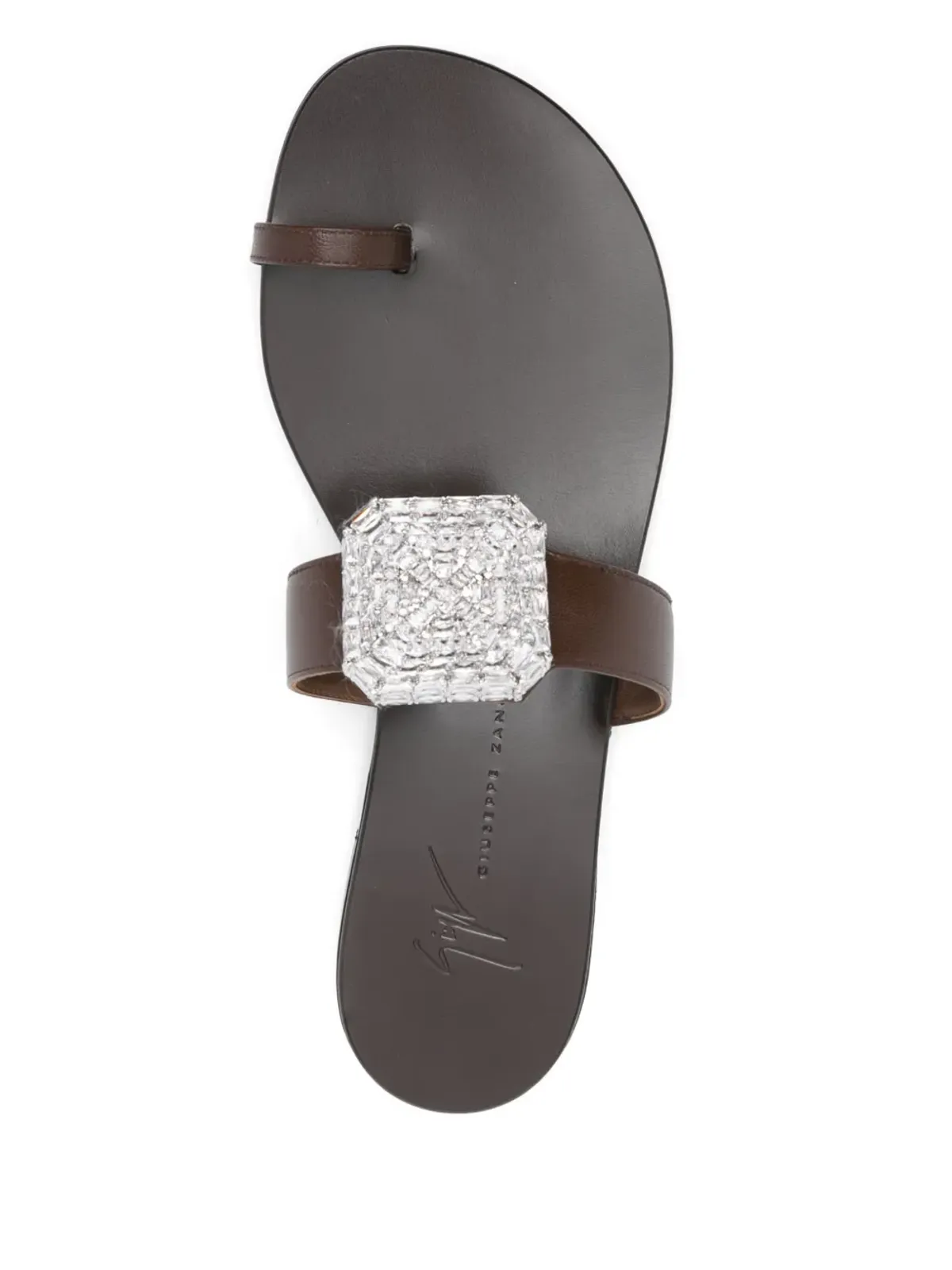 Giuseppe Zanotti レザー サンダル ブラウン - 画像4