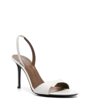 Giuseppe Zanotti 90mmレザーサンダル ホワイト - サムネイル2