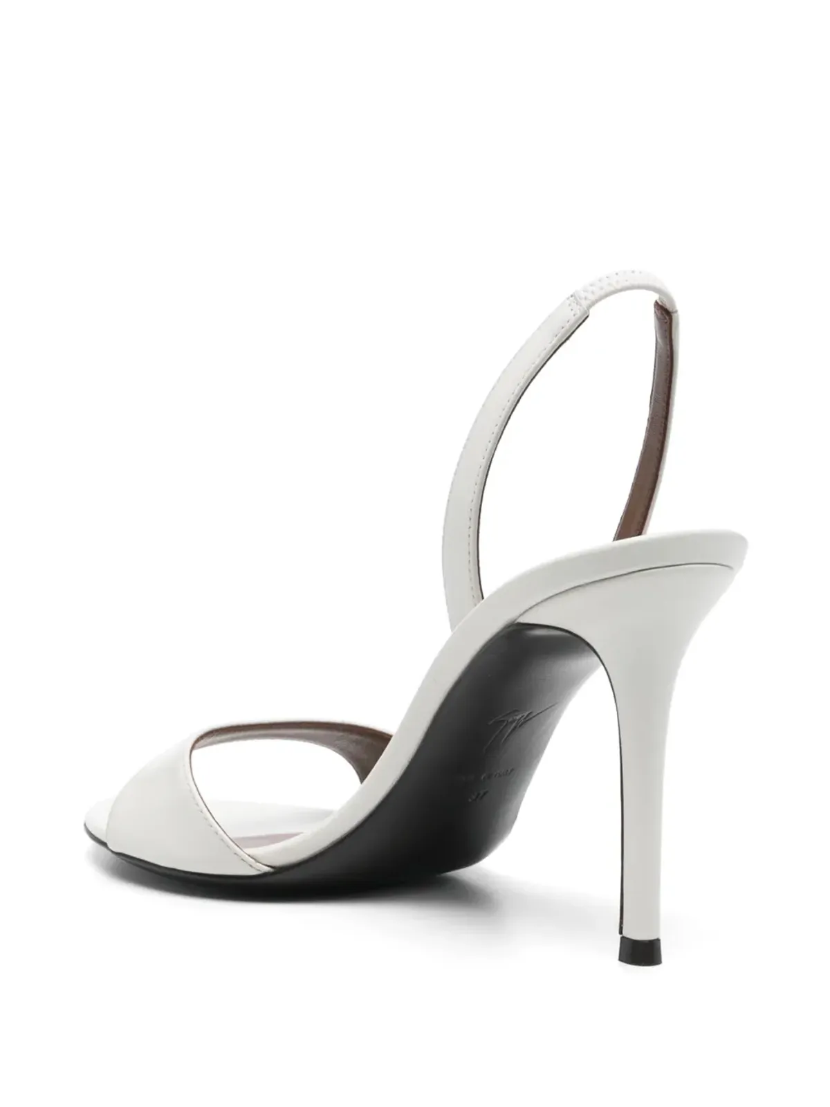 Giuseppe Zanotti 90mmレザーサンダル ホワイト - 画像3