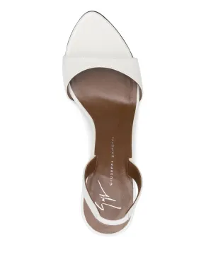 Giuseppe Zanotti 90mmレザーサンダル ホワイト - サムネイル4
