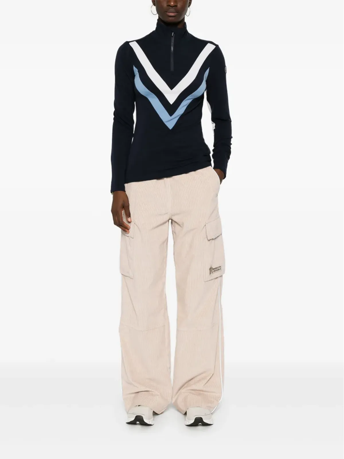 We Norwegians Voss Chevron zip-up sweater - Blue - 画像2