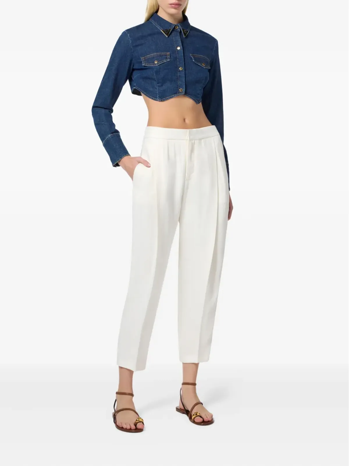 Elisabetta Franchi ストレートレッグパンツ - 画像2