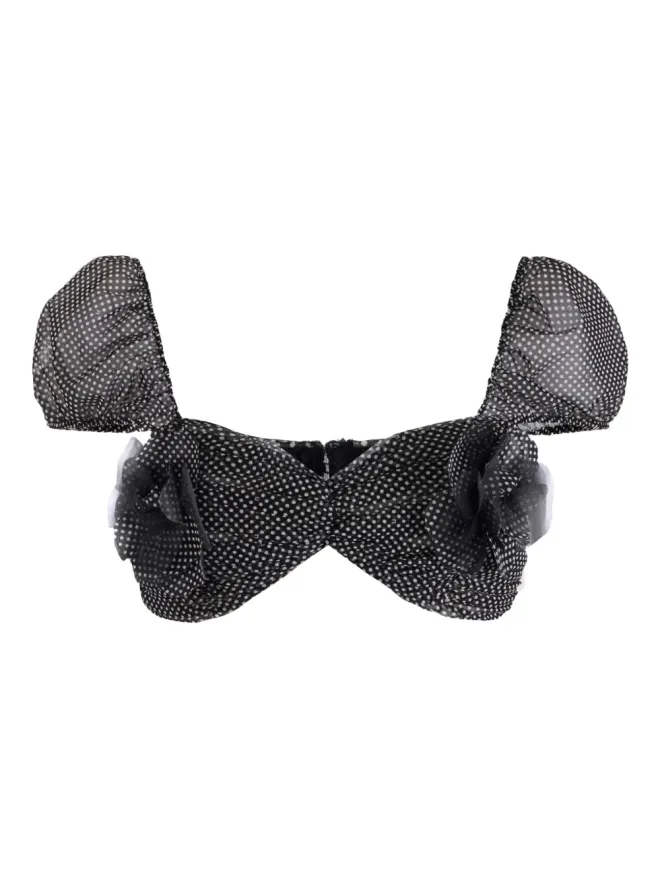 Elisabetta Franchi Elisabetta Franchi ポルカドット柄トップス - ブラックの商品画像