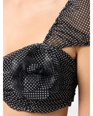 Elisabetta Franchi ポルカドット柄トップス - ブラック - サムネイル5