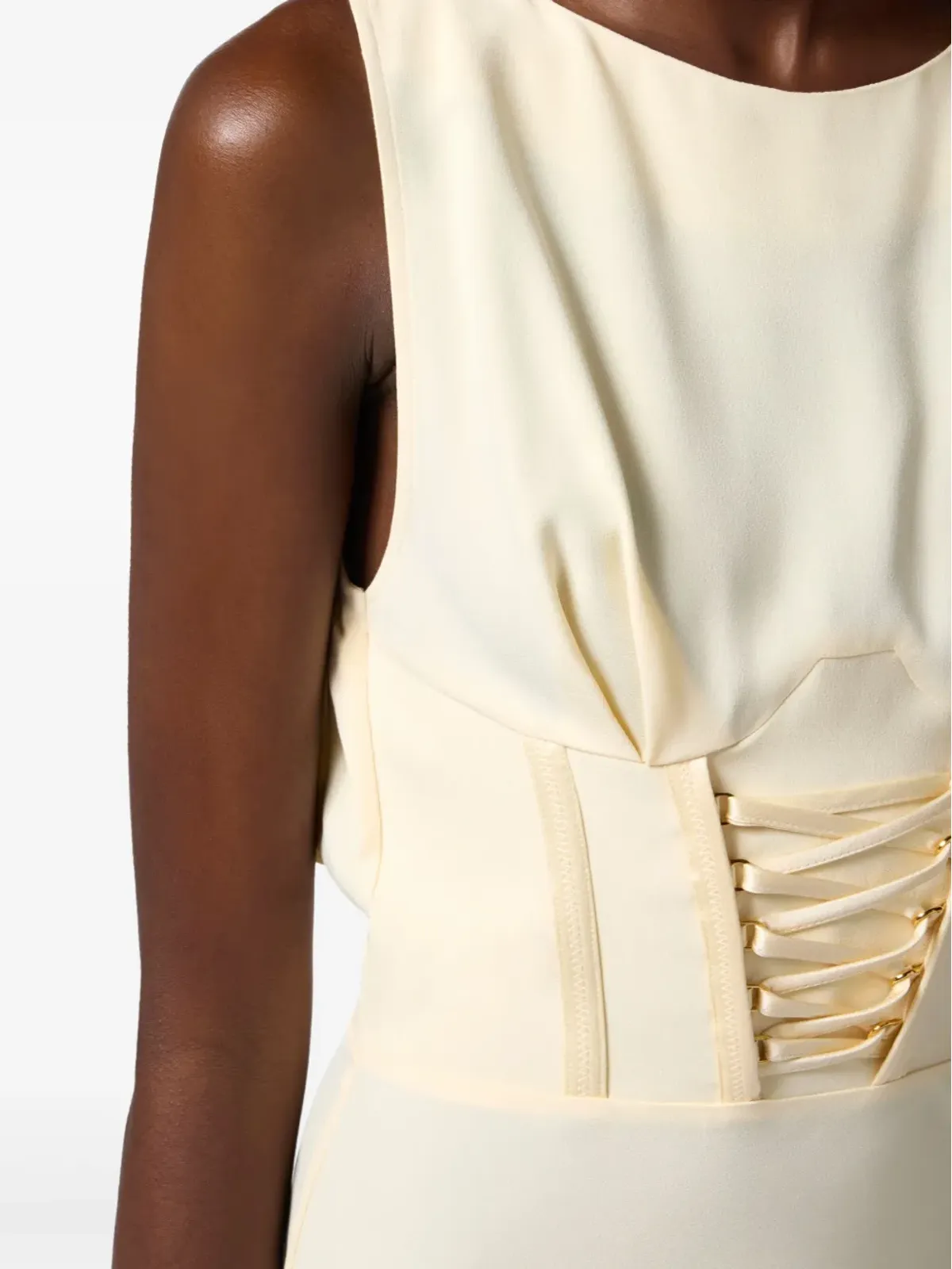 Elisabetta Franchi コルセットディテールのドレス - ニュートラルカラー - 画像5