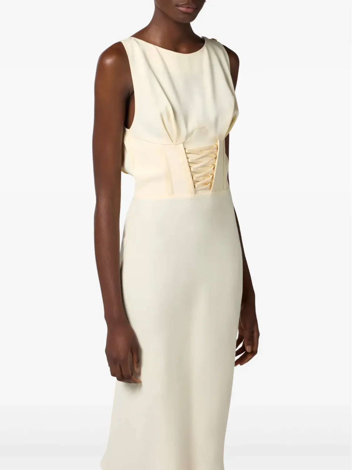 Elisabetta Franchi コルセットディテールのドレス - ニュートラルカラー - 画像4