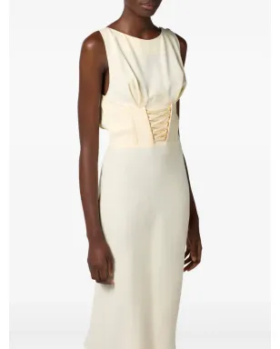 Elisabetta Franchi コルセットディテールのドレス - ニュートラルカラー - サムネイル4