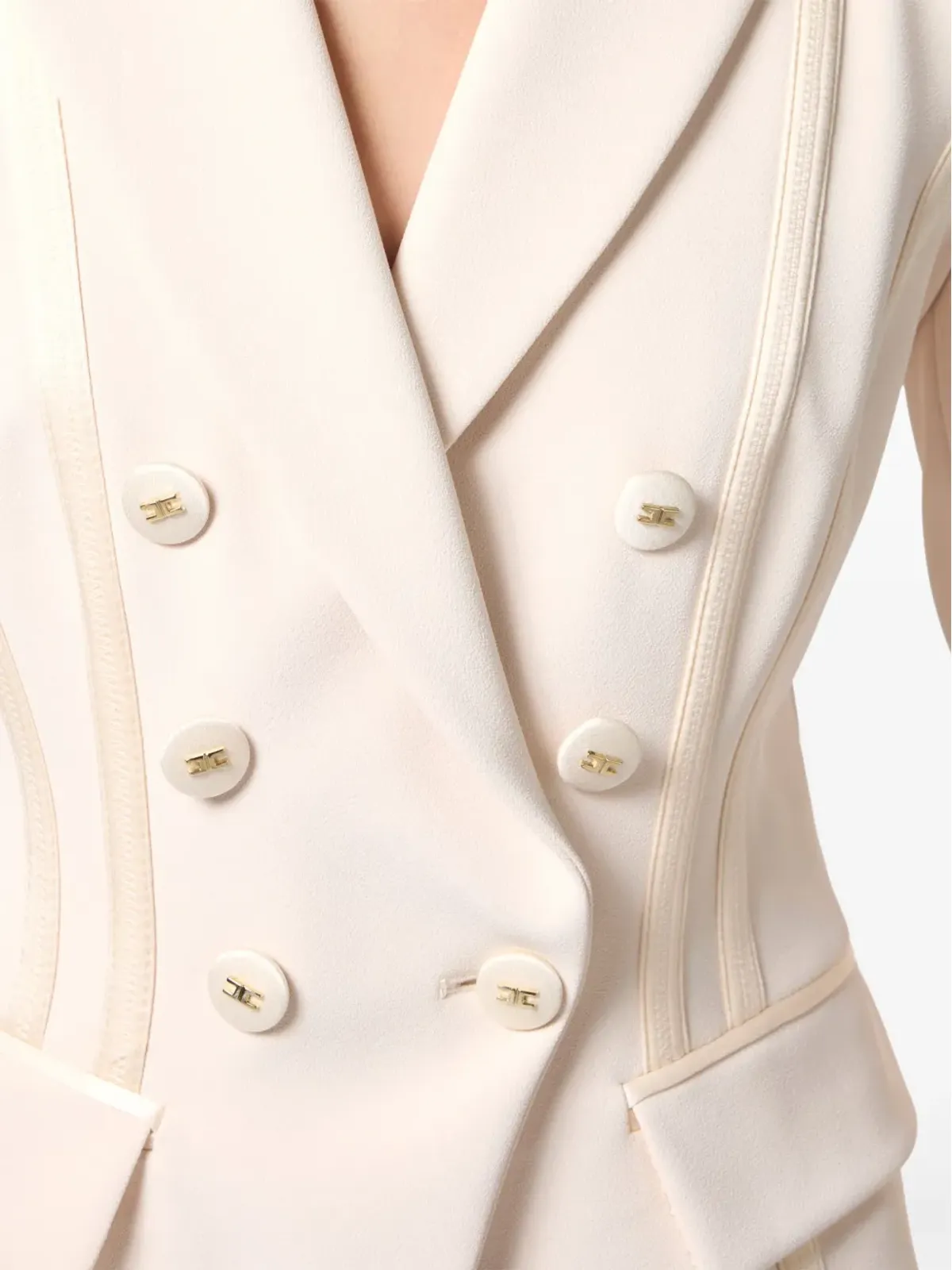 Elisabetta Franchi クリープサテン ブレザー - ネチュラル系 - 画像5