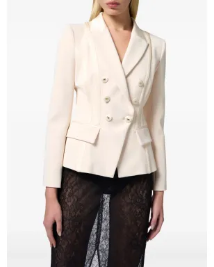 Elisabetta Franchi クリープサテン ブレザー - ネチュラル系 - サムネイル4