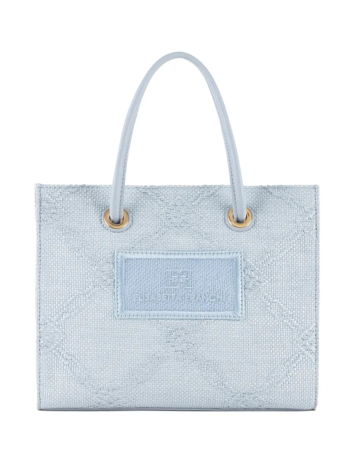 Elisabetta Franchi ロゴジャカード ミニ トートバッグ - ブルー - 画像1