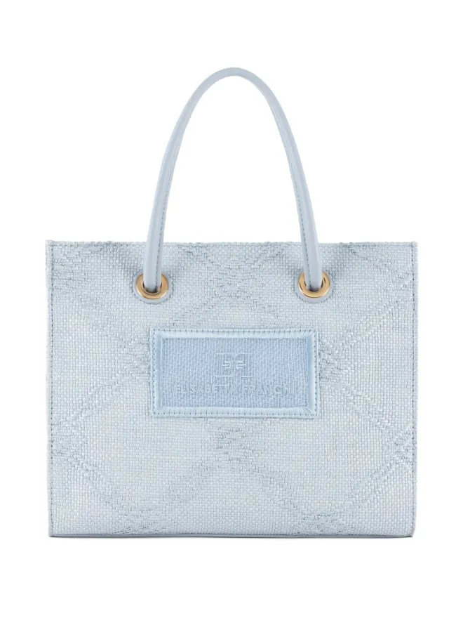 Elisabetta Franchi Elisabetta Franchi ロゴジャカード ミニ トートバッグ - ブルーの商品画像