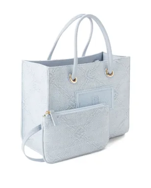 Elisabetta Franchi ロゴジャカード ミニ トートバッグ - ブルー - サムネイル5