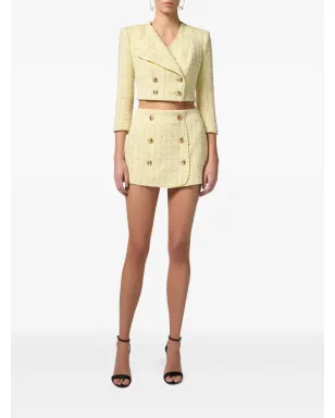 Elisabetta Franchi ラメブレザー - イエロー - サムネイル2