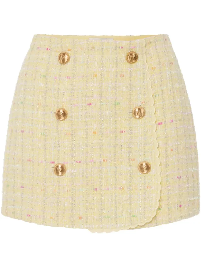 Elisabetta Franchi Elisabetta Franchi ルレックス ブークレ ミニスカート - イエローの商品画像