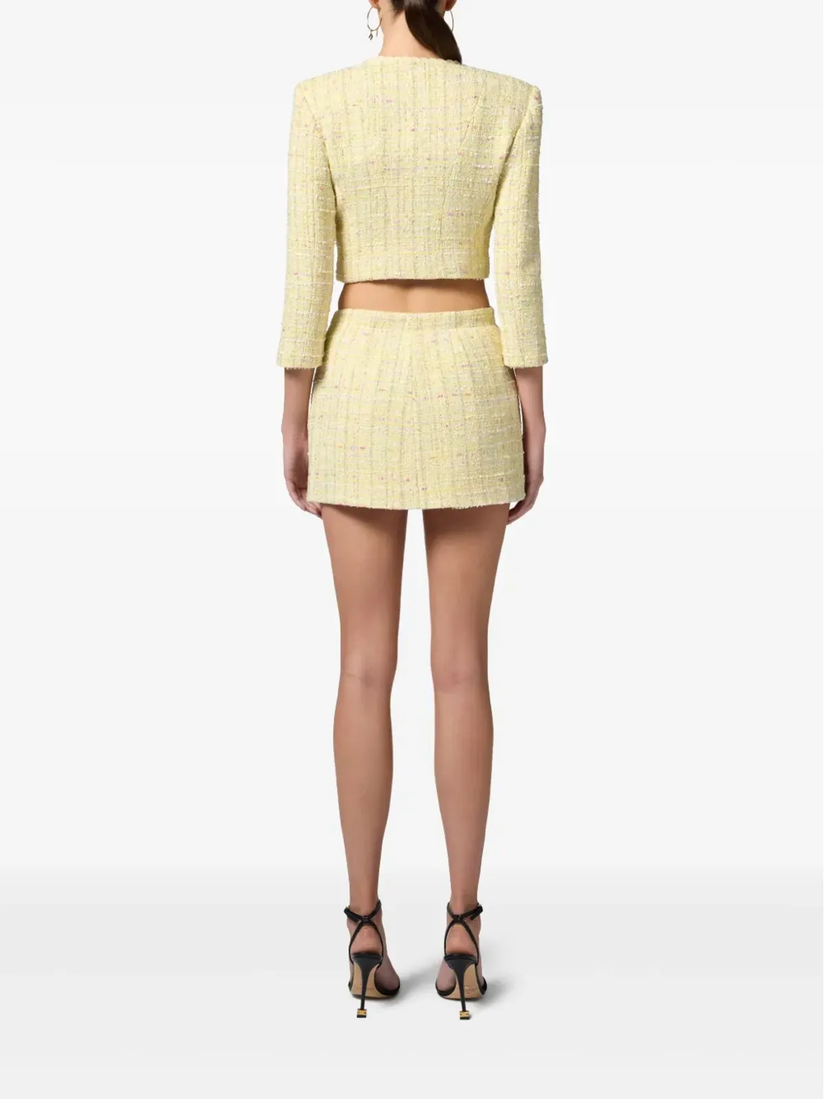 Elisabetta Franchi ルレックス ブークレ ミニスカート - イエロー - 画像3