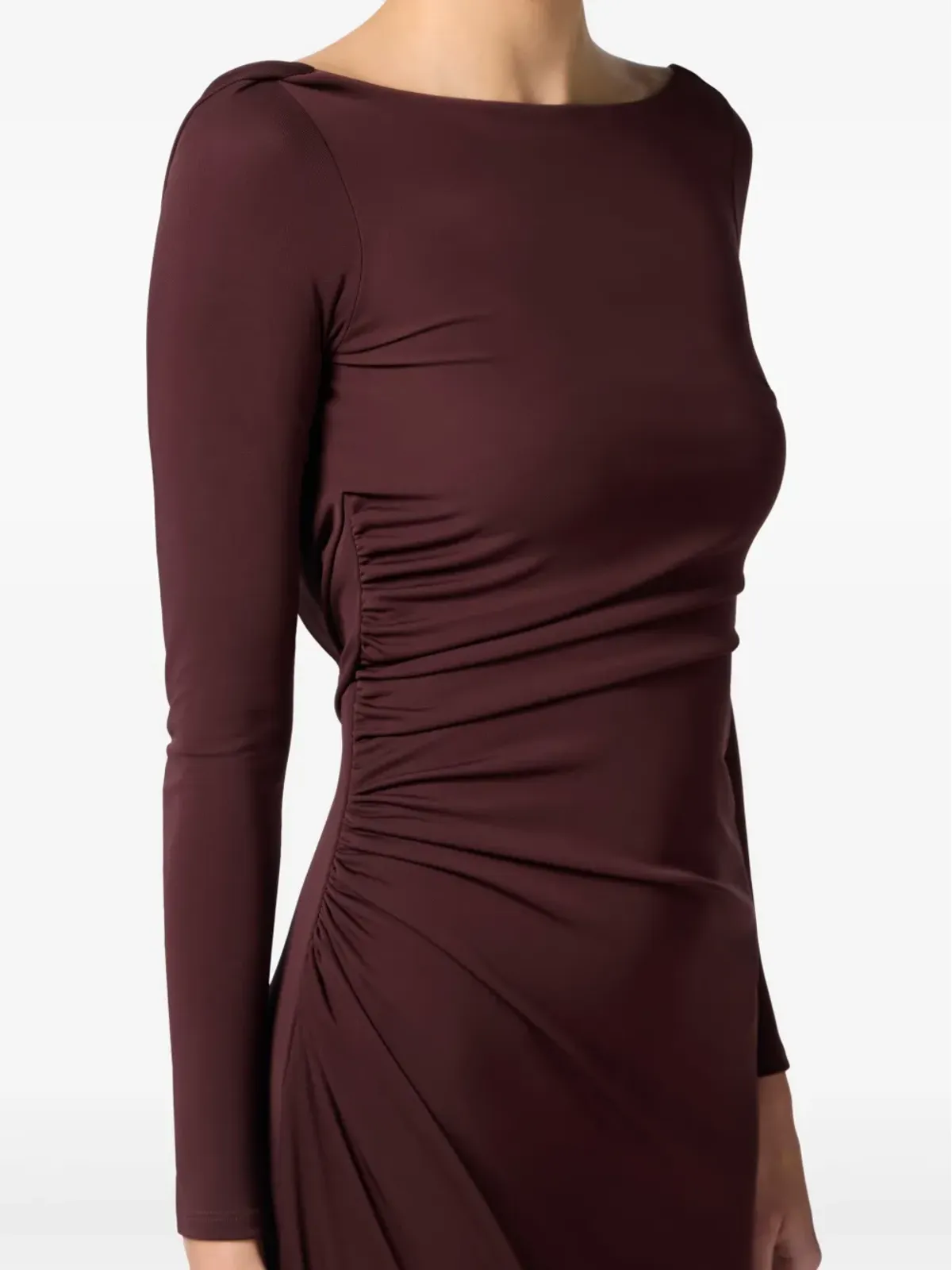 Elisabetta Franchi ドレープジャージー ガウン - レッド - 画像5