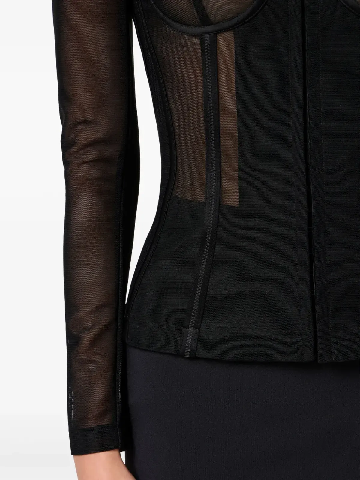 Elisabetta Franchi チュールジャケット - ブラック - 画像5