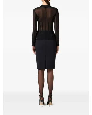 Elisabetta Franchi チュールジャケット - ブラック - サムネイル3