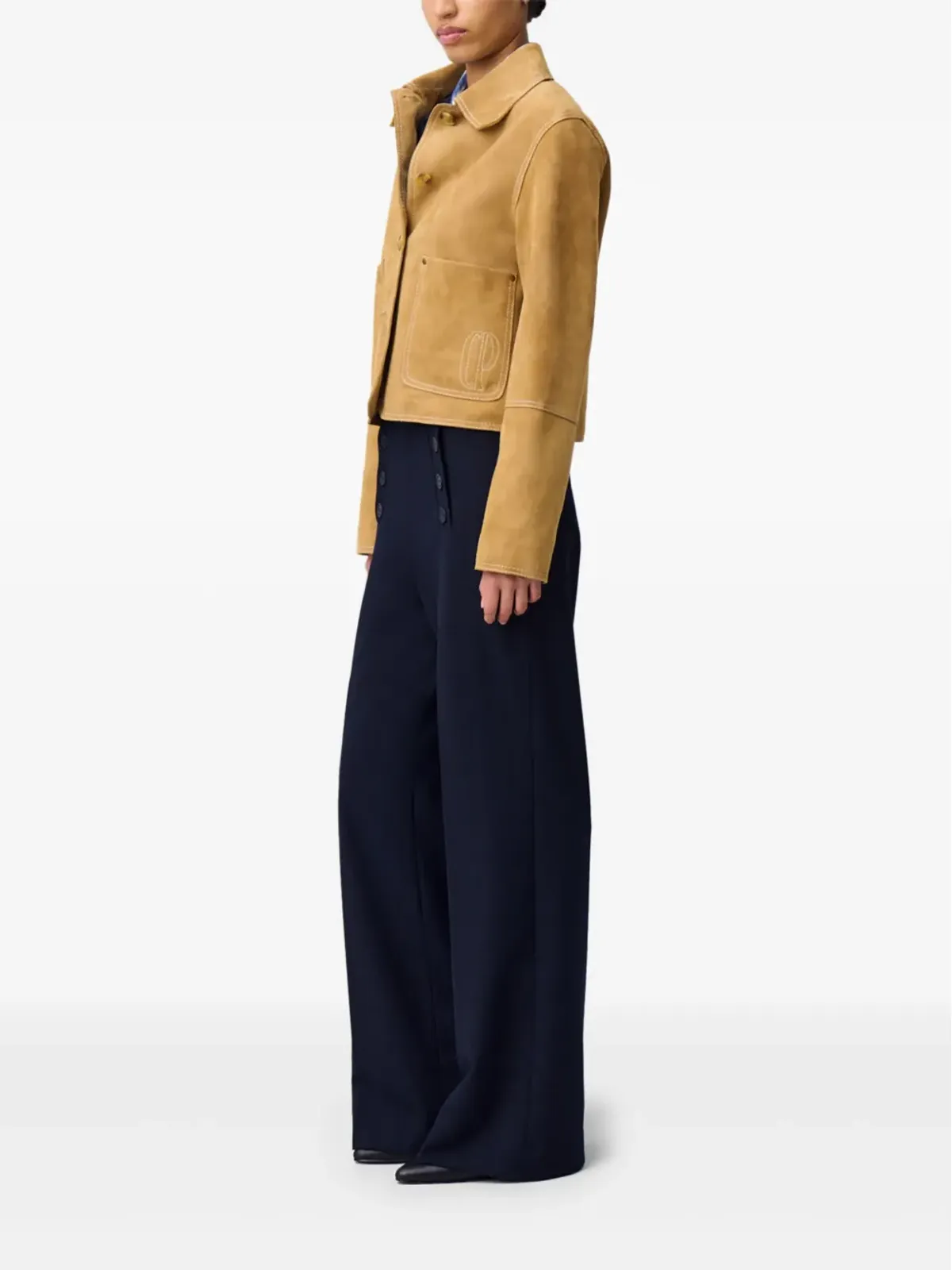 Claudie Pierlot フレアセーラーパンツ ブルー - 画像3