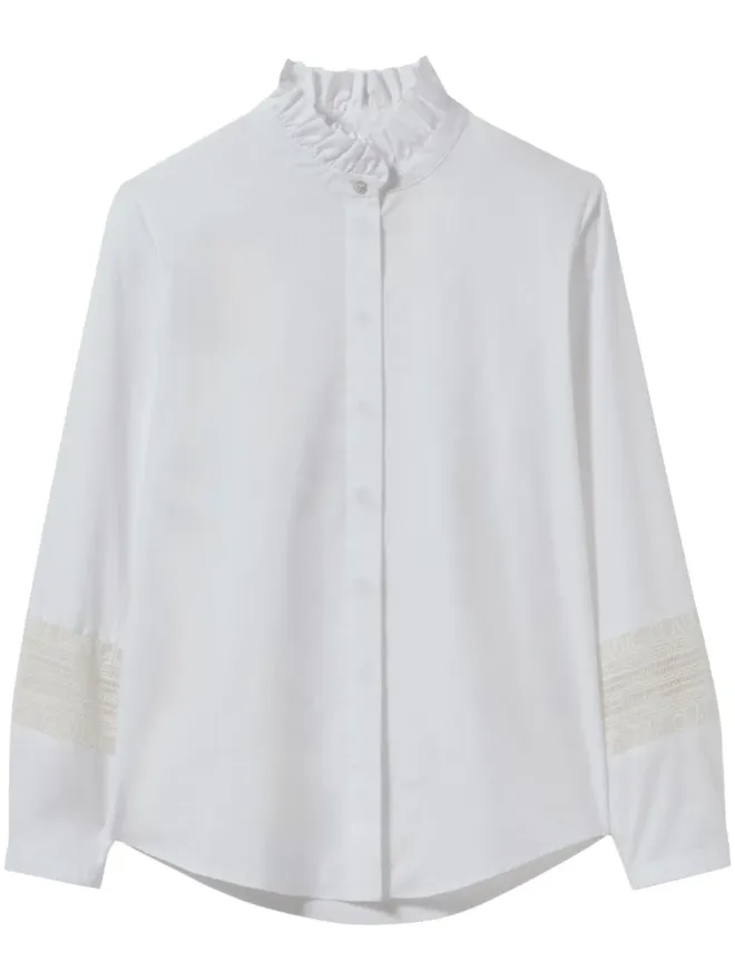 Claudie Pierlot Claudie Pierlot フリルカラーコットンTシャツの商品画像