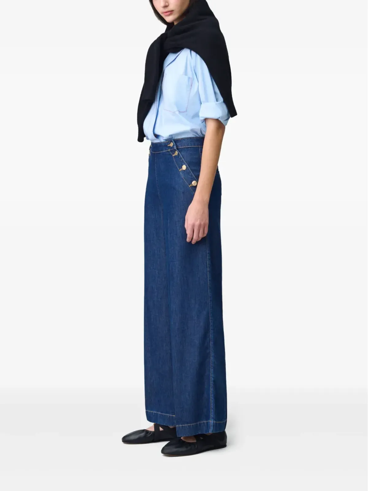 Claudie Pierlot ワイドレッグ・セーラーパンツ - 画像3