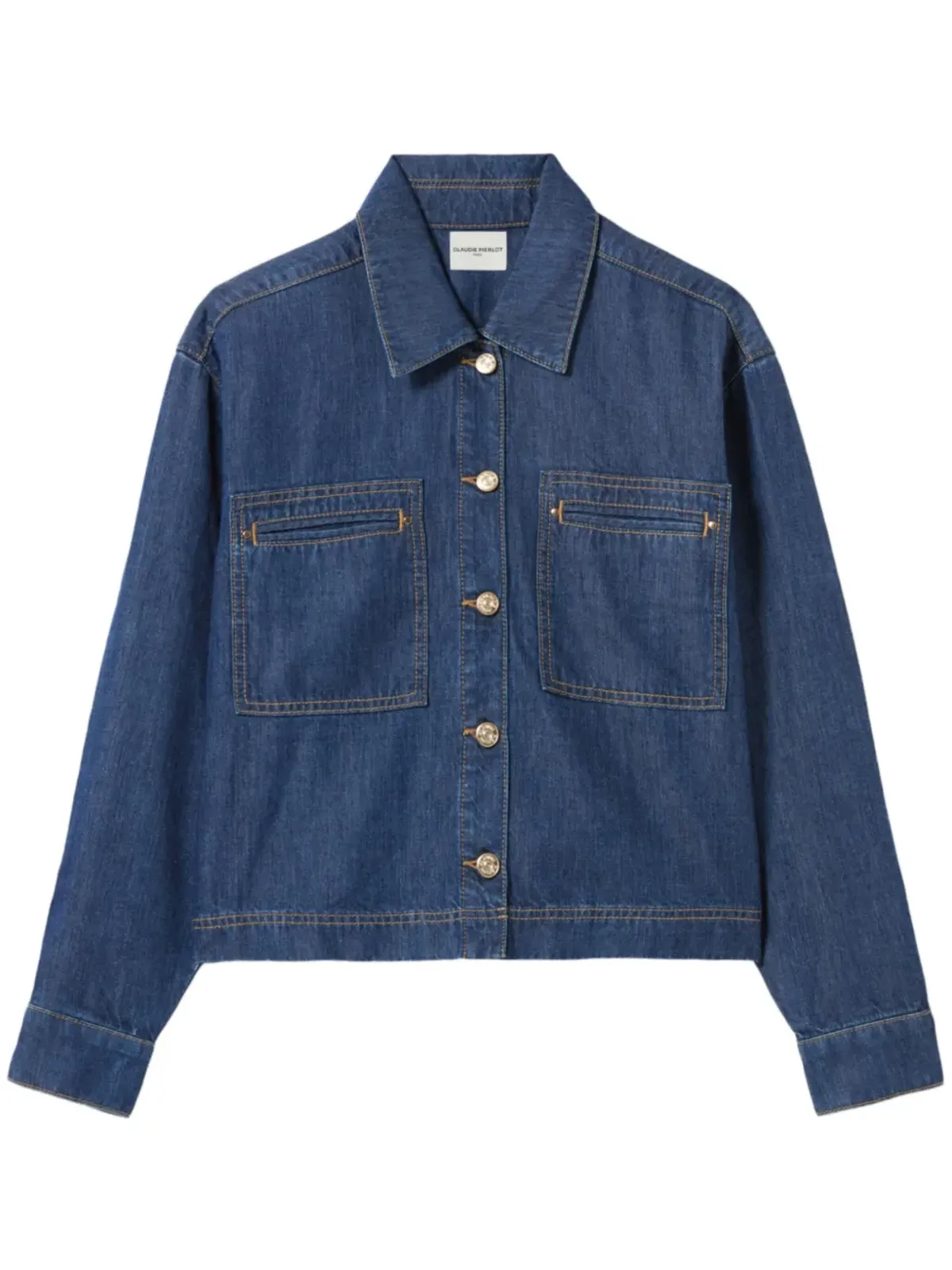 Claudie Pierlot オーバーサイズデニムシャツ ブルー - 画像1