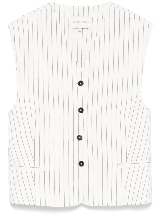 Loulou de Saison LouLou de Saison ストライプ柄ウエストコートの商品画像