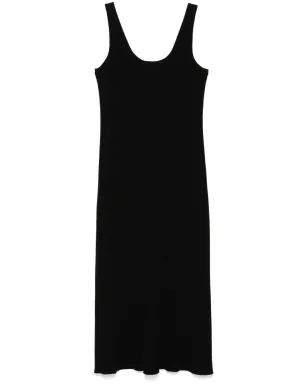 Vince スクープネック ミディドレス ブラック - サムネイル1