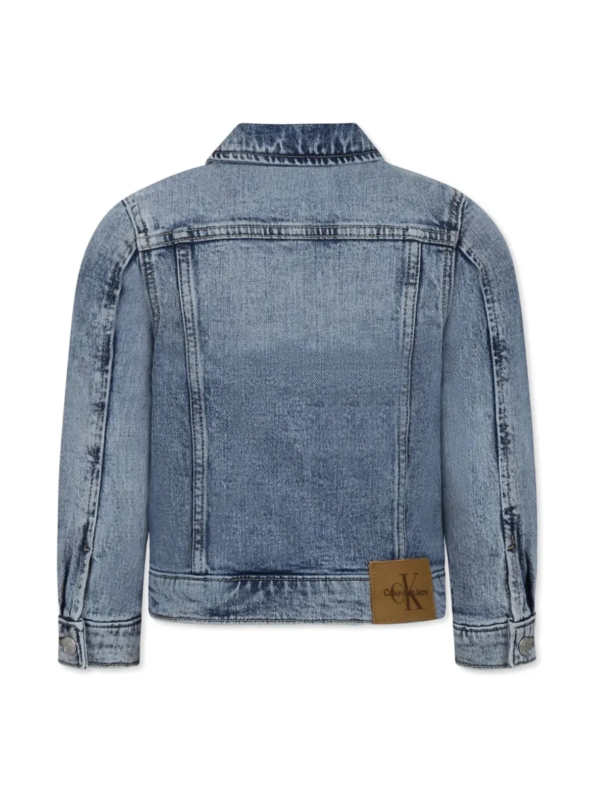 Calvin Klein Kids ロゴパッチ付きデニムジャケット - 画像2