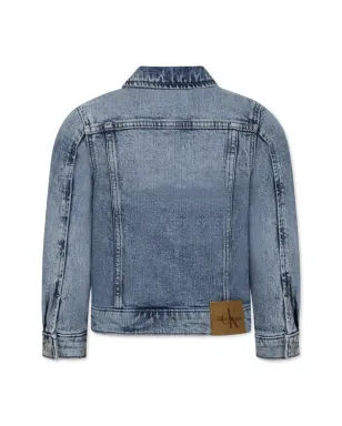 Calvin Klein Kids ロゴパッチ付きデニムジャケット - サムネイル2
